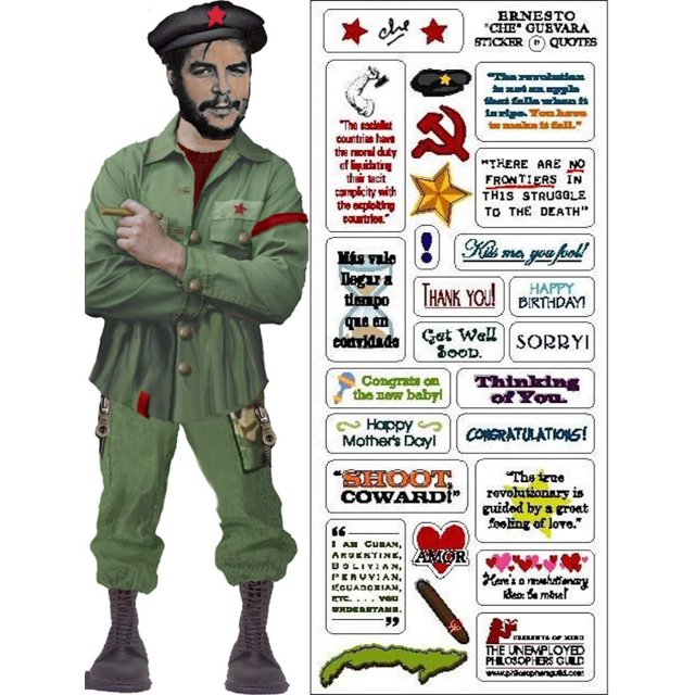 Che Guevara Quotable Notable - Greeting Card and Sticker Sheet - Envelope Included