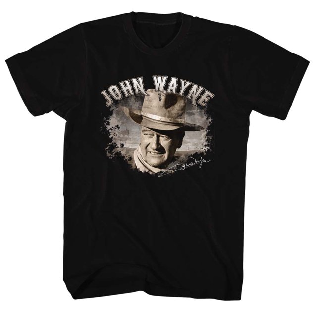 John Wayne Hollywood Icon Actor Rough Vignette Adult T-Shirt Tee
