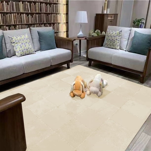 Tapis de jeu en mousse puzzle souple, carreaux de sol multicolores et emboîtables - pour une aire de jeu lumineuse et sûre pour bébé et enfant