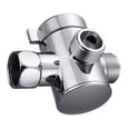 thumbnail image 1 of 3-Way Shower Diverter Valve Mount G12 Handheld Shower Arm Diverter Splitter Polished Chrome Bathroom Shower System Replacement Part Attachment, 1 of 7