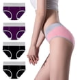 thumbnail image 1 of ylioge 4 Pack Plus Size Womens Underwear Panties M-5X Cotton High Waisted Multipack Full Coverage Breathable Butt Lifting Briefs, 1 of 4
