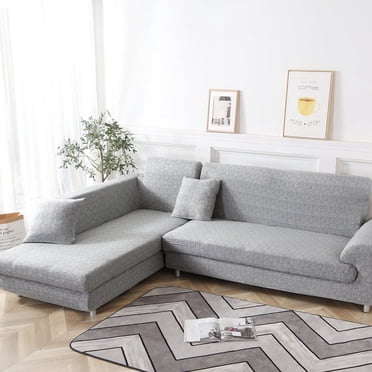 CHOK 2024 All-Cover Sectional Sofa L Shape, 2pcs Slipcover Elastic Washable Couch Cover 2seater (55 to 74Inch)+3 Seater(74 to 90 Inch) Sofa Slipcover Couch Cover Stretch for L Shape Se