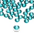 thumbnail image 2 of Uxcell Hotfix Rhinestones Flatback Crystal Glass Gems for Craft Clothes DIY Decoration Blue Zircon 4.8mm, 2 of 5