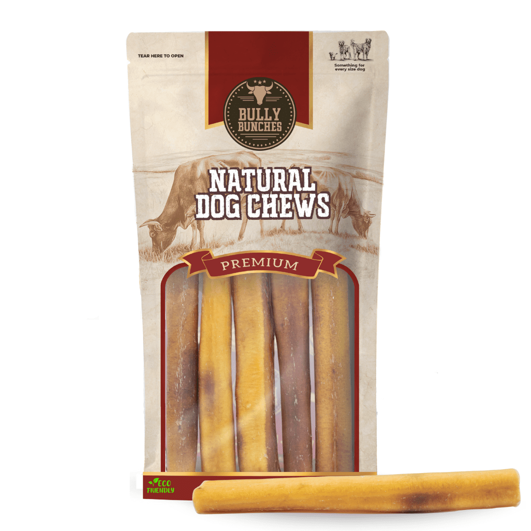 Bully Bunches 6" Thick Bully Sticks Odour Free All Natural Dog Chews 5 Pack