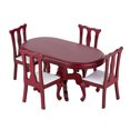 thumbnail image 3 of Ensemble Table et Chaises de Maison de Poupée, 1:12 Miniature Ensemble Table et Chaises de Cuisine Accessoire Mobilier de Chambre Jouet Accessoires de Maison de Poupée, 3 of 8