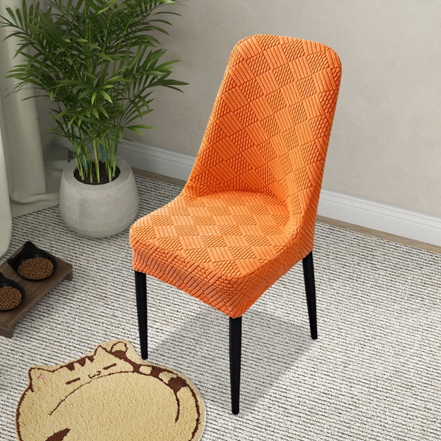 EGNMCR Home Decor, Room Decor, Wall Decor Large Arcs Half Pack Elastic Dining Table Chair Cover Half Round Household Chair Cover Cushion Backrest One Universals Chair Flock Stools Cover Cover