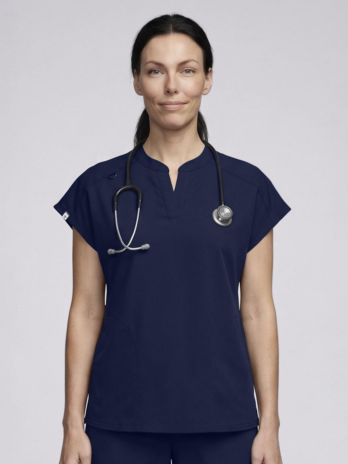Scrubstar Ultimate – Haut d’uniforme médical antimicrobien pour femmes à col mandarin