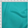 thumbnail image 3 of oneOone Cotton Silk Turquoise Blue Fabric Rabbit Animal Sewing Material Print Fabric By The Yard 42 Inch Wide, 3 of 4