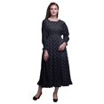thumbnail image 1 of Bimba Robe Longue Décontractée à Volants pour Femmes, Imprimée, Taille Smockée, Très Petit, 1 of 5