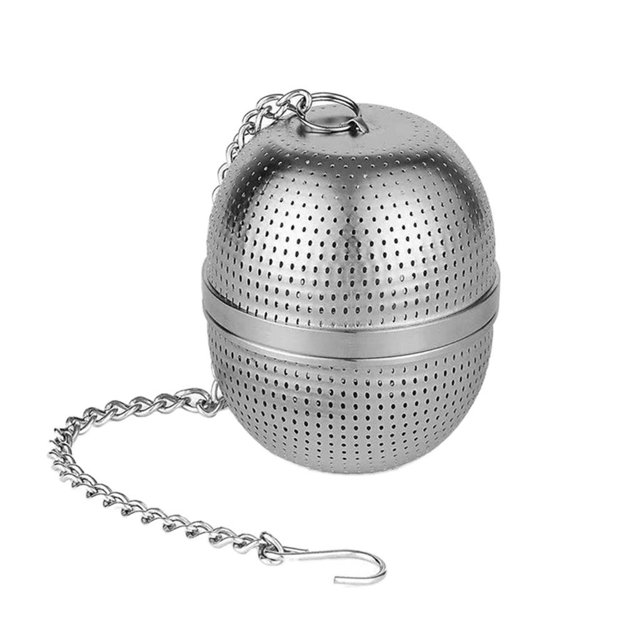 DOLITY 1 Pce Passoire à Thé en Acier Inoxydable en Maille Infuseur à Thé pour Tasse avec Chaîne Ovale