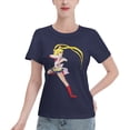 thumbnail image 1 of T-Shirt Basique à Manches Courtes pour Femmes Sailor Moon Lièvre Lunaire, 1 of 6