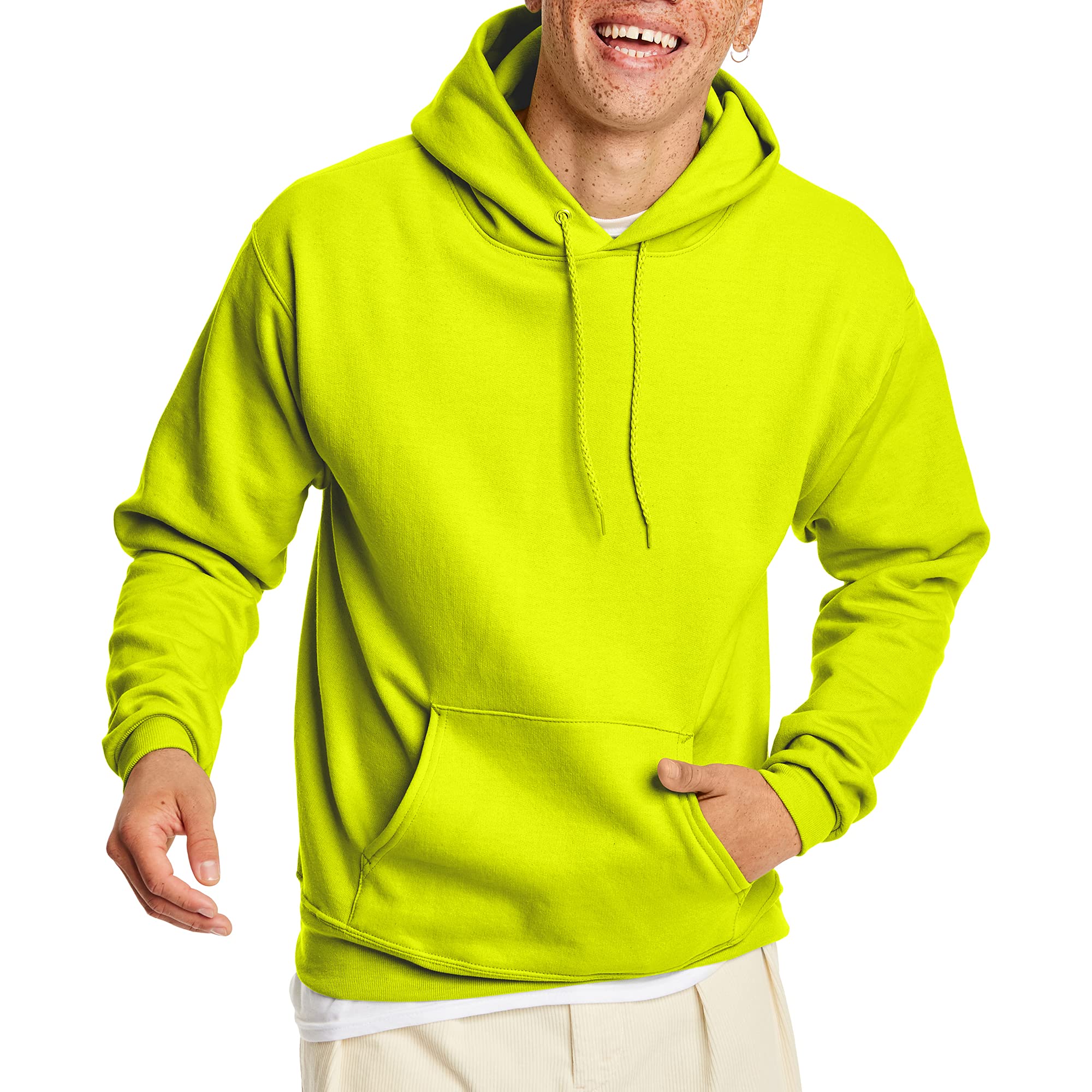 Hanes Men's Fleece Full Cut Athletic Hooded Pullover