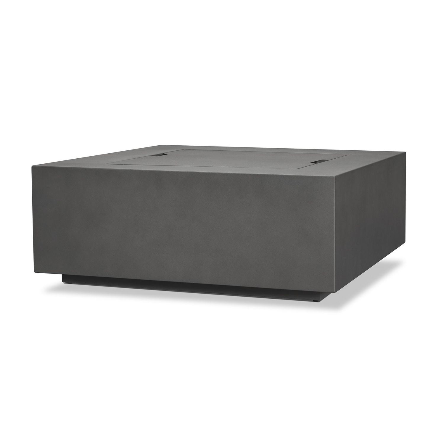 Table de foyer au gaz propane carrée Aegean fini ardoise vieillie avec kit de conversion au gaz naturel
