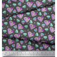 thumbnail image 3 of Soimoi Gray Rayon Fabric Star & Diamond Geometric Decor Fabric Printed Yard 56 Inch Wide, 3 of 5