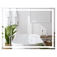 thumbnail image 1 of Gymax 36'' x 28'' LED Bathroom Mirror Wall Mounted Round Mirror w/ 3-Color Dimmable Lights, 1 of 10
