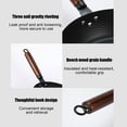 thumbnail image 4 of Iron Skillet Pan Japanese Style Fish Scale Pattern Uncoated Nonstick 28cm Black Gas Stove Compatible Healthy Cooking, 4 of 6