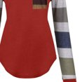 thumbnail image 4 of CEHVOM Tuniques Chemises Hauts pour Femmes Manches Longues Décontracté Col Rond Ample Doux Tunique à Rayures, 4 of 5