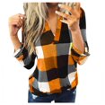 thumbnail image 1 of EIMELI Chemise Décontractée en Coton à Manches Longues à Carreaux pour Femmes, Veste Slim pour Femmes, 1 of 6