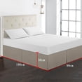 thumbnail image 1 of pitrice Solid Color Hotel Pleated Bed Skirt Wrinkle & Fade Resistant Khaki _Twin, 1 of 9