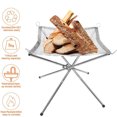 thumbnail image 4 of Hi.FANCY Support de Feu de Camp Pliant, Brasero de Barbecue en Acier Inoxydable pour l'Extérieur, Brasero de Barbecue pour l'Extérieur, Support de Combustion pour Camping, m, 4 of 9