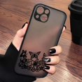 thumbnail image 1 of Fashion Rose Butterfly Logo Phone Case For Apple iPhone 14 13 12 11 XS Mini Pro Max 8 7 XR X Matte Frosted Translucent LXY, 1 of 7