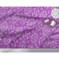 thumbnail image 2 of Soimoi Polyester Crepe Fabric Floral & Moroccan Damask Print Sewing Fabric Yard 52 Inch Wide, 2 of 3