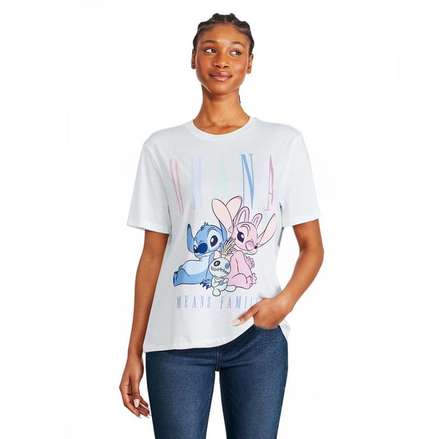 T-shirt à manches courtes Stitch Disney pour femmes