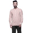 thumbnail image 1 of Atasi Indian Short Kurta For Men Chinese Collar Button Down Casual CottonShirt, 1 of 1
