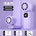 thumbnail image 3 of Kadlawus 3Pcs Portable Handheld Mini Fan With LED Display, 6 Speed USB Rechargeable Fan With Lanyard, Personal Cooling Fan For Travel Or Outdoor Use, 3 of 6