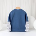 thumbnail image 3 of AAMILIFE Nouveaux Hauts T-shirts Faux Deux Pièces pour Garçons Mode Automne Col Rond Chandails, 3 of 4