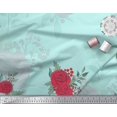 thumbnail image 3 of Soimoi Poly Georgette Fabric Holly Leaves & Rose Flower Print Sewing Fabric Yard 42 Inch Wide, 3 of 3