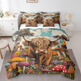thumbnail image 1 of Erosebridal Ensembles de Literie Vache Mignonne Taille Grand, Ensembles de Couette Champignon Rouge avec Draps, Décor à Thème Rustique, Réversible, 1 of 5
