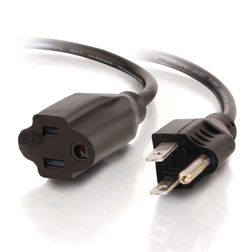 15ft 18 AWG Outlet Saver Power Extension Cord (NEMA 5-15P to NEMA 5-15R)