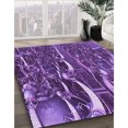 thumbnail image 3 of Ahgly Company Machine Washable Indoor Rectangle Transitional Purple Area Rugs, 7' x 10', 3 of 7
