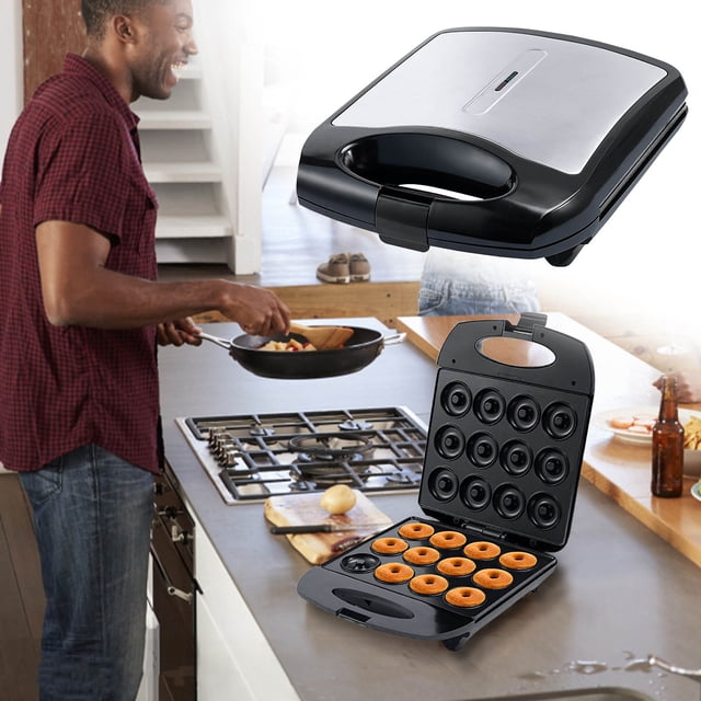 Wzzjkit Convenient Donut Donut Machine Sandwich Home Breakfast Cake Baking Pan Double Heating Bread