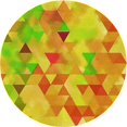 thumbnail image 1 of Ahgly Tapis de Zone Carré Transitionnel Néon Orange Lavable en Machine, 3 Pieds Carré, 1 of 7