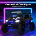 thumbnail image 4 of Costway 12V 2-Seater Kids Ride On UTV RC Electric Vehicle Suspension with Lights & Music, 4 of 10
