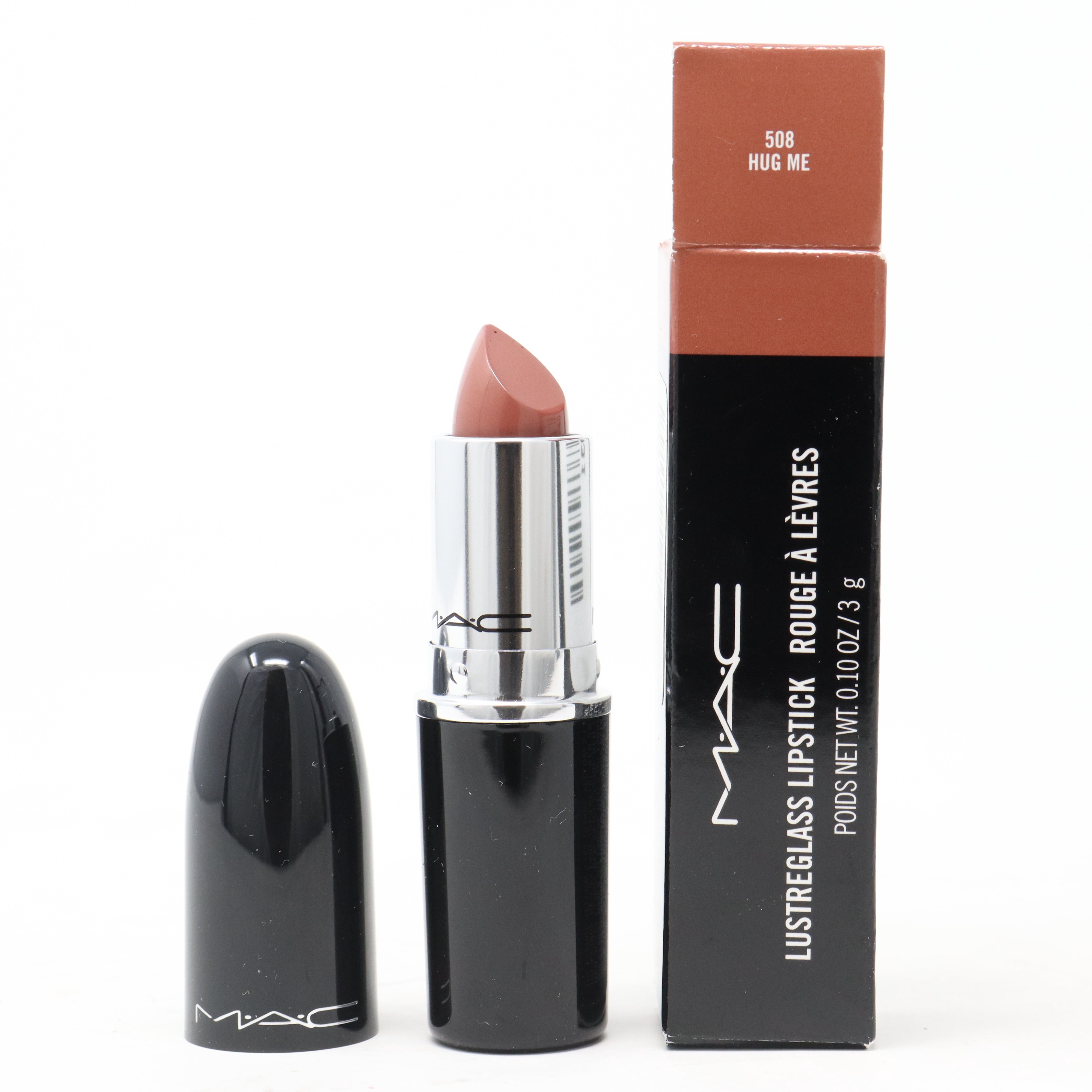 新品 508 HUGME LUSTREGLASS Mac Lustreglass Lipstick 508 Hug Me 0.10oz/3.0g New With Box