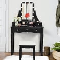 thumbnail image 4 of Gymax Vanity Dressing Table Set w/Removable Box &10 Dimmable Bulbs Touch Switch Black, 4 of 10
