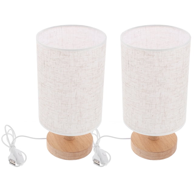 KAKOWELY Retro Table Lamp Small Desk Lamp For Nightstand Home Decor Warm Light Nordic Style 2 Pieces Set