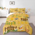 thumbnail image 2 of Erosebridal Kids Farm Animal Bedding Sets King with Comforter, Chicken Rabbit Duvet Insert, Cartoon Farmhouse Room Decorative Microfiber 3pcs, 2 of 8