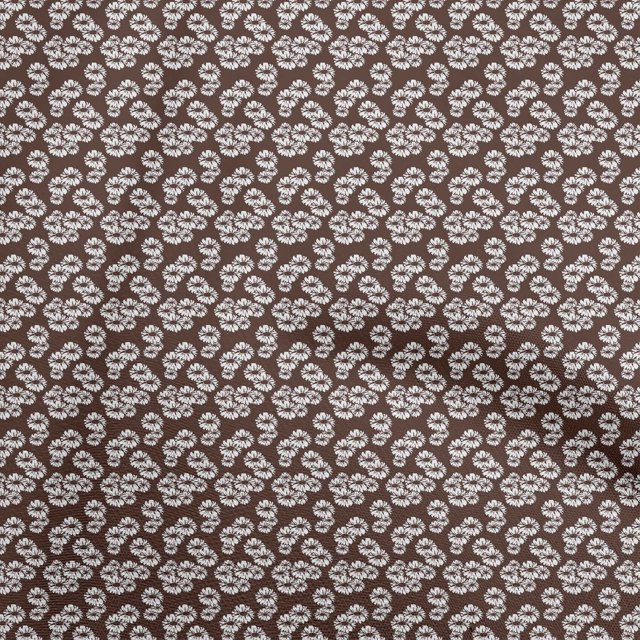oneOone Polyester Spandex Brown Fabric Florals Craft Projects Decor Fabric Printed By The Yard 56 Inch Wide-7U