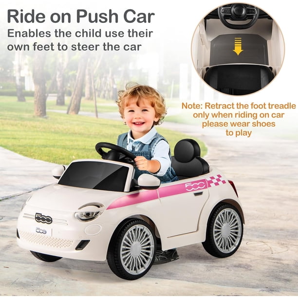 Porteur enfant voiture Quad - 12 à 36 mois - fonctions d'éclairage - klaxon - compartiment de rangement - Jaune - Jeux - Jouets