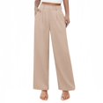 thumbnail image 1 of 6 Month Rompers Softball Girl Girls High Waisted Wide Leg Pants Summer Solid Color Button Down Casual Trousers With Pockets Comfortable And Stylish For Teens And Juniors, 1 of 6