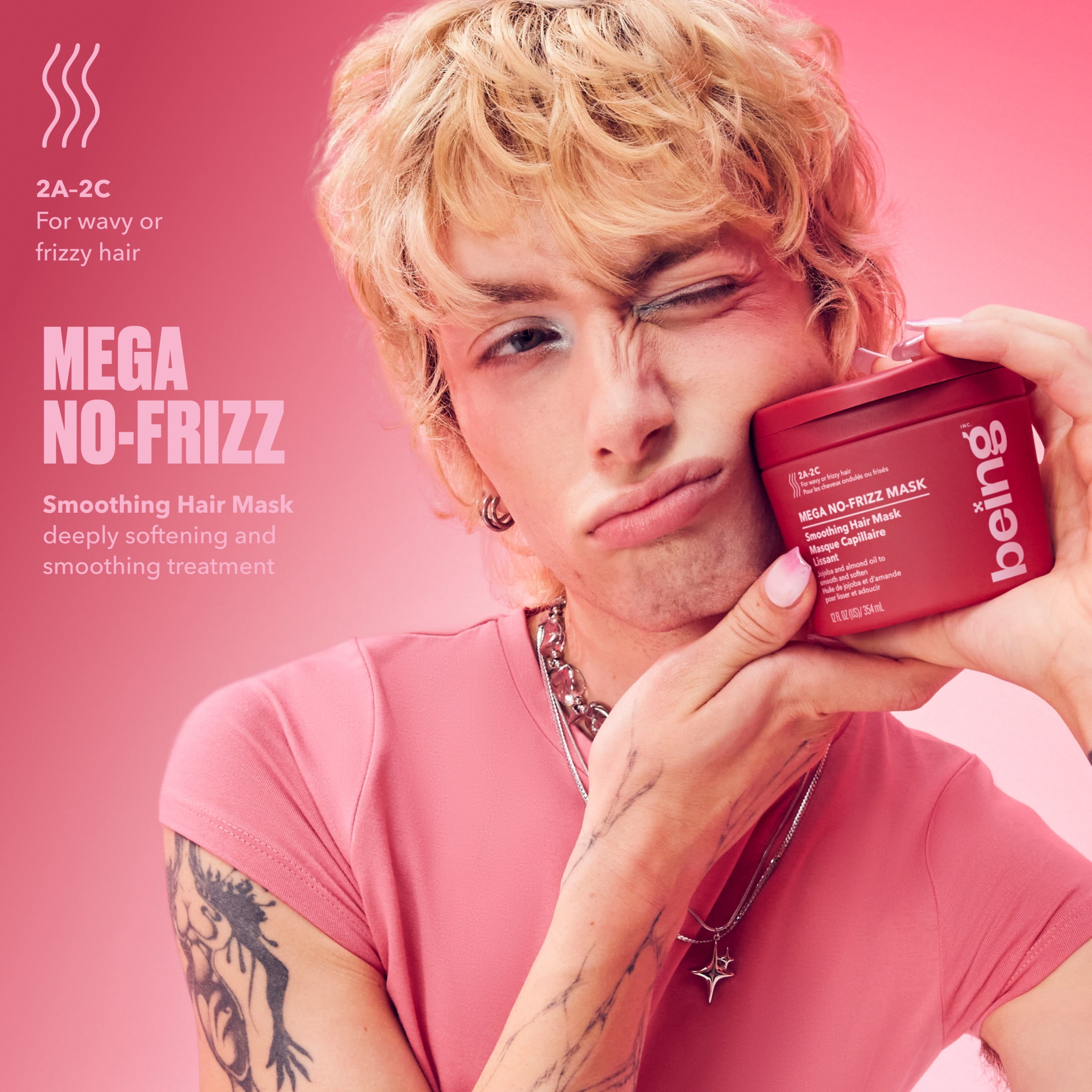 being MEGA NO-FRIZZ Smoothing Hair Mask with Jojoba and Almond Oil 354mL