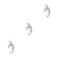 thumbnail image 2 of Wweixi Coat Hooks Easy To Install And Wide Application For Added In Daily Life White gold (horse) 3Set, 2 of 6