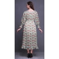 thumbnail image 4 of Bimba Robe à Fleurs pour Femme à Manches Longues, Smockée, Col Rond, à Volants, Maxi d'Été, Très Petit, 4 of 5