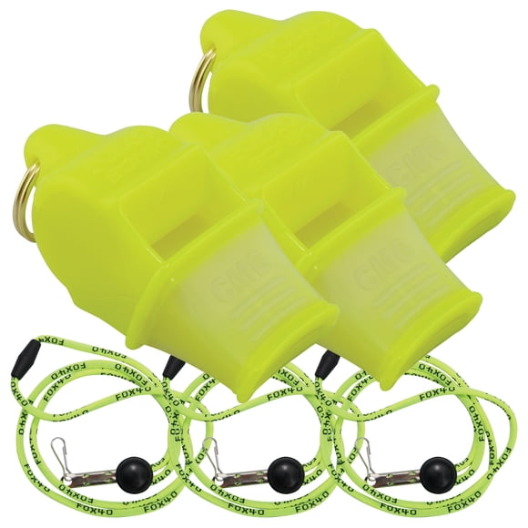 Fox 40 Sonik Blast CMG 3 Pack With Lanyard