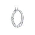 thumbnail image 2 of Pendentif en Or Blanc 14K avec Diamant Cercle Voyage 1/2 Ct, 2 of 2