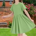 thumbnail image 4 of NTACZA Robe Midi de Printemps pour Fille Décontractée à Manches Courtes Robes T-Shirt Amples et Fluides Robe de Plage pour Fille 13 Ans, 4 of 7